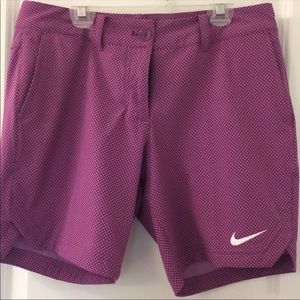 Purple polka dot Nike Golf Shorts (Dri-Fit)